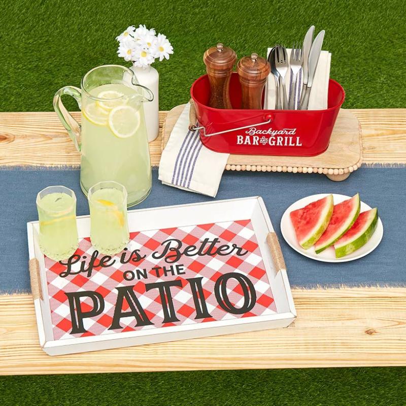 Dinnerware & Serveware | Life Is Better On The Patio Tray Or Serving Bucket Dinnerware & Serveware Dinnerware & Serveware