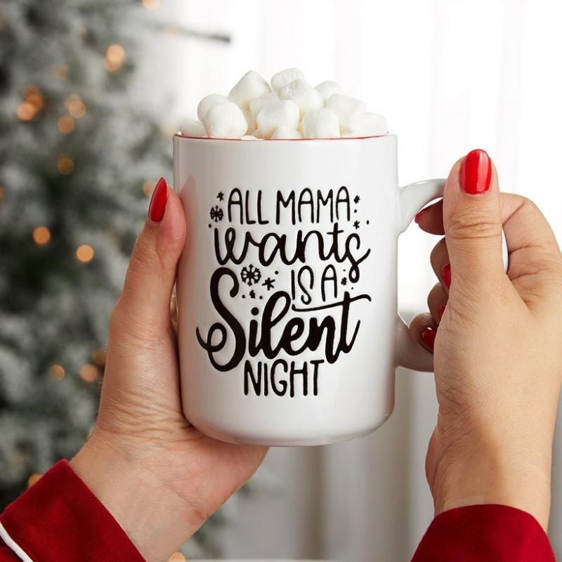 Drinkware | 18-Oz. Mama Or Papa Christmas Mug Drinkware Drinkware