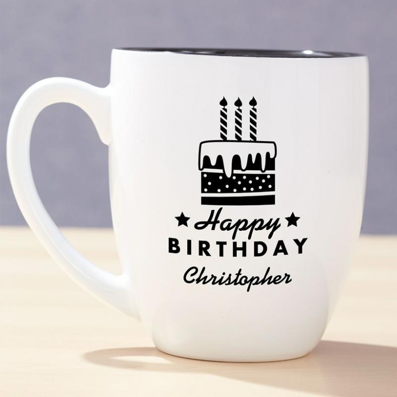 Drinkware | Personalized Happy Birthday Bistro Mug Drinkware Drinkware