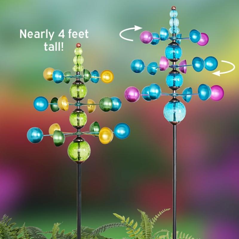 Garden Accents | Bright Metallic Spinners Garden & Outdoors Blue