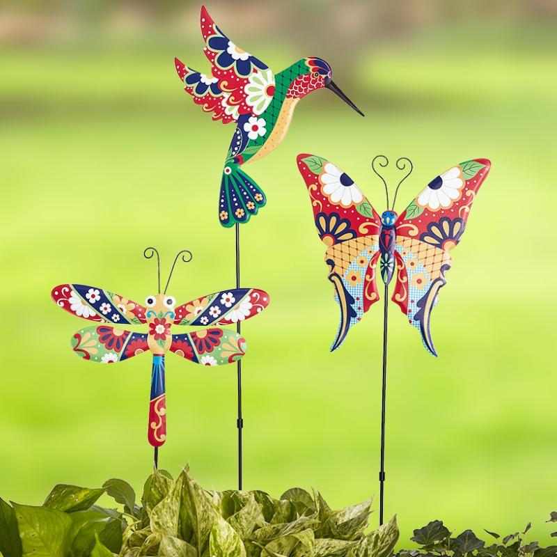 Garden Accents | Colorful Talavera-Inspired Garden Stakes Garden & Outdoors Garden Accents