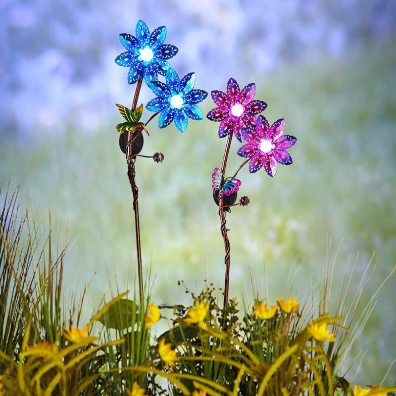 Garden Accents | Double Flower And Critter Garden Stake Sets Garden & Outdoors Blue