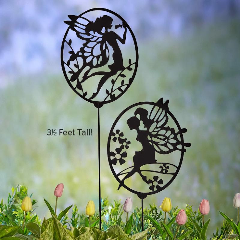 Garden Accents | Fairy Garden Silhouette Stake Garden & Outdoors Garden Accents