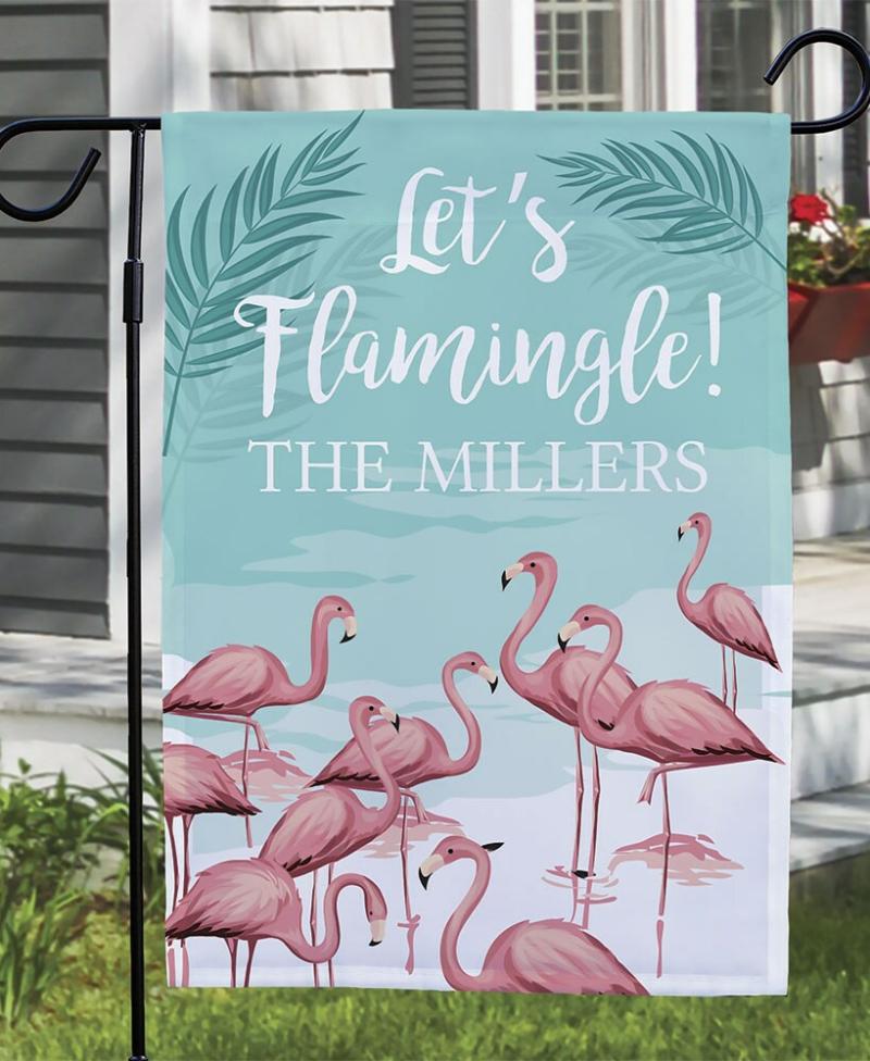 Garden Accents | Let’s Flamingle Personalized Doormat Or Garden Flag Garden & Outdoors Garden Accents