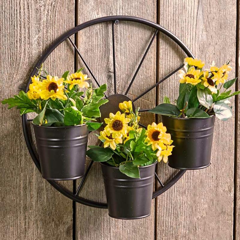 Garden Accents | Wagon Wheel Fence Or Planter Garden & Outdoors Garden Accents