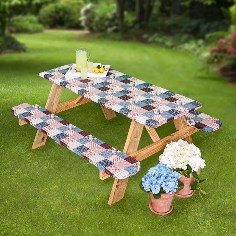 Kitchen & Table Linens | 3-Pc. Custom-Fit Picnic Table Covers Kitchen & Dining Kitchen & Table Linens