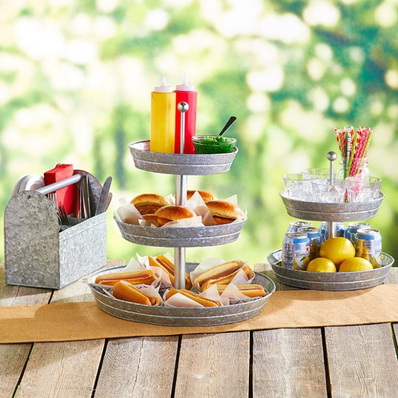 Outdoor Bbq & Grill | Galvanized Metal Serving Collection Dinnerware & Serveware Dinnerware & Serveware