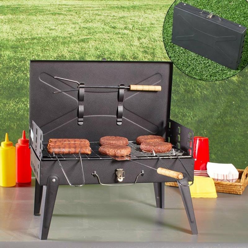 Outdoor Bbq & Grill | Outdoor Charcoal Grill With Tools Kitchen & Dining Outdoor Bbq & Grill