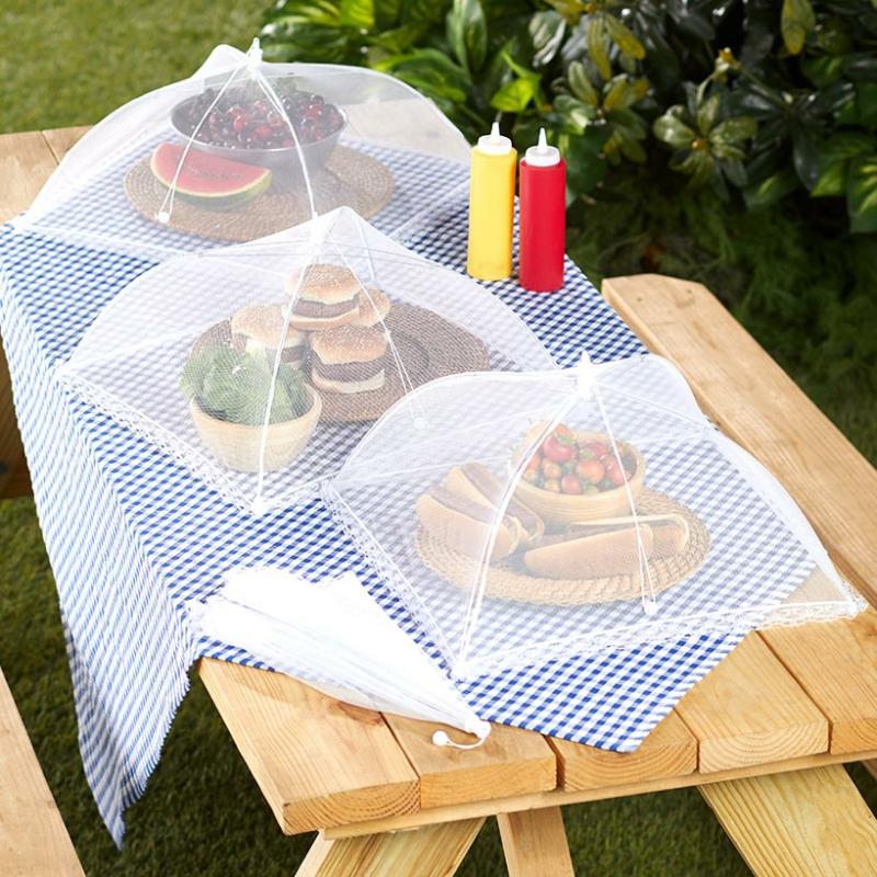 Outdoor Bbq & Grill | Sets Of 3 Mesh Food Covers Kitchen & Dining Green