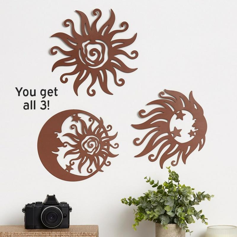 Outdoor Decor | 3-Pc. Celestial Wall Art Garden & Outdoors Outdoor Decor