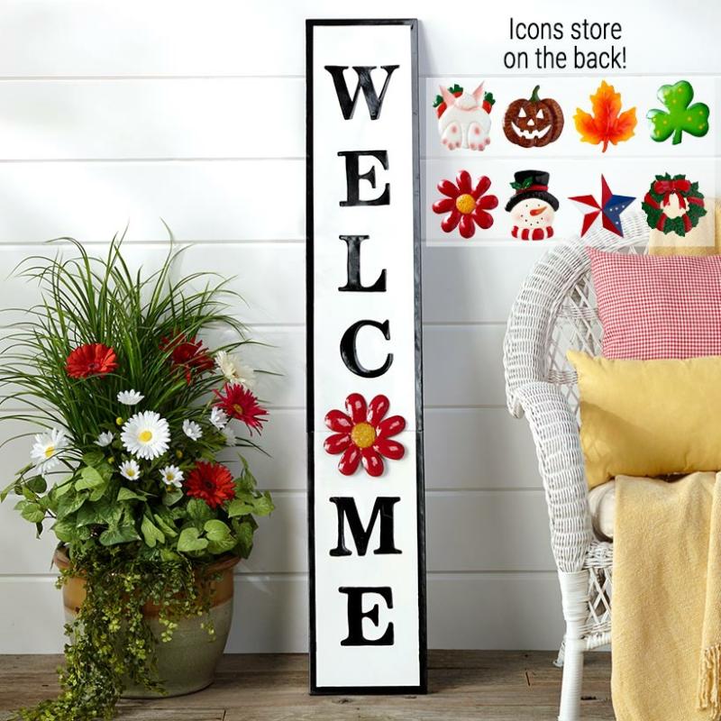 Outdoor Decor | 9-Pc. Interchangeable Welcome Sign Garden & Outdoors Outdoor Decor