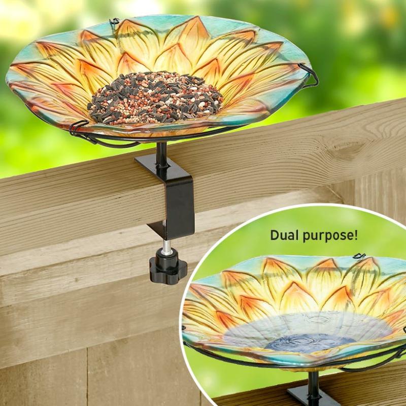 Outdoor Decor | Deck Mounted Bird Bath Or Feeder Garden & Outdoors Garden Accents