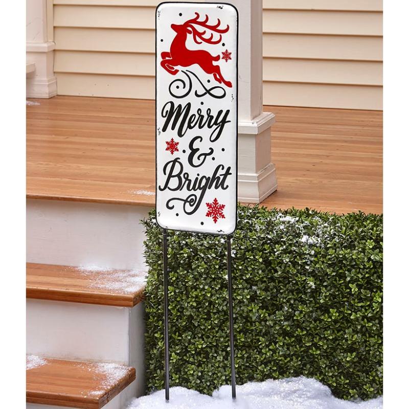 Outdoor Decor | Enamelware Holiday Yard Stakes Or Planters Garden & Outdoors Garden Accents