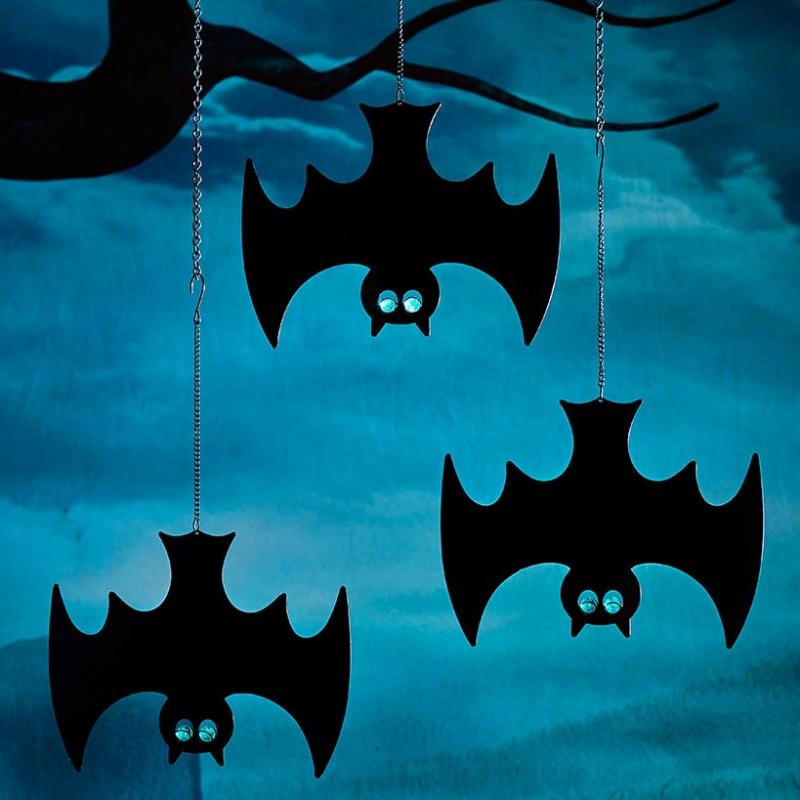 Outdoor Decor | Glow-In-The-Dark Hanging Bats Or Ghosts Garden & Outdoors Garden Accents