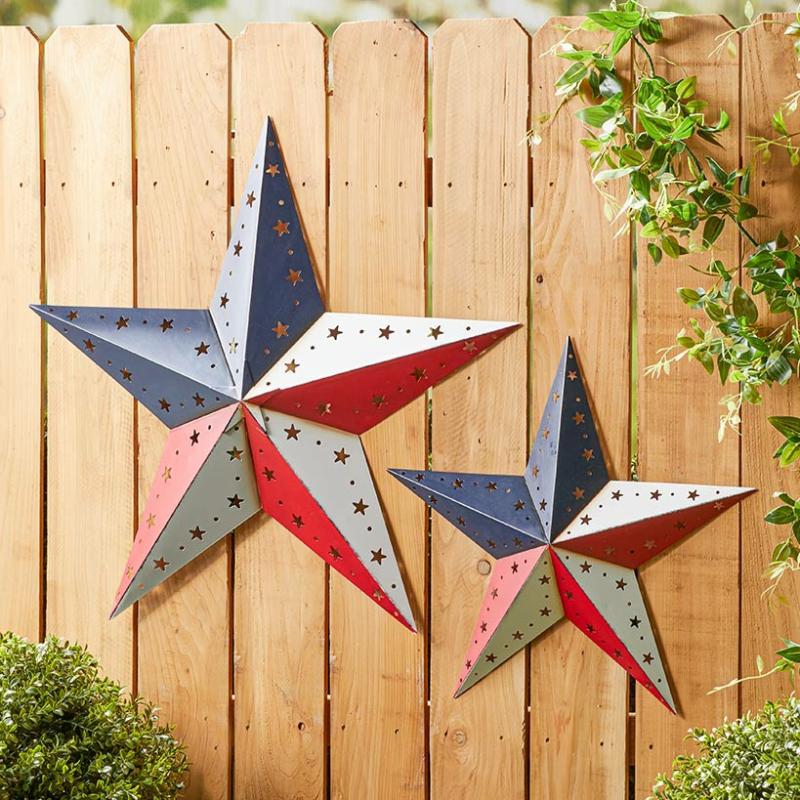 Outdoor Decor | Metal Americana Star Wall Art Garden & Outdoors Garden Accents