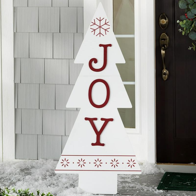 Outdoor Decor | Outdoor Christmas Tree Porch Leaner Garden & Outdoors Garden Accents