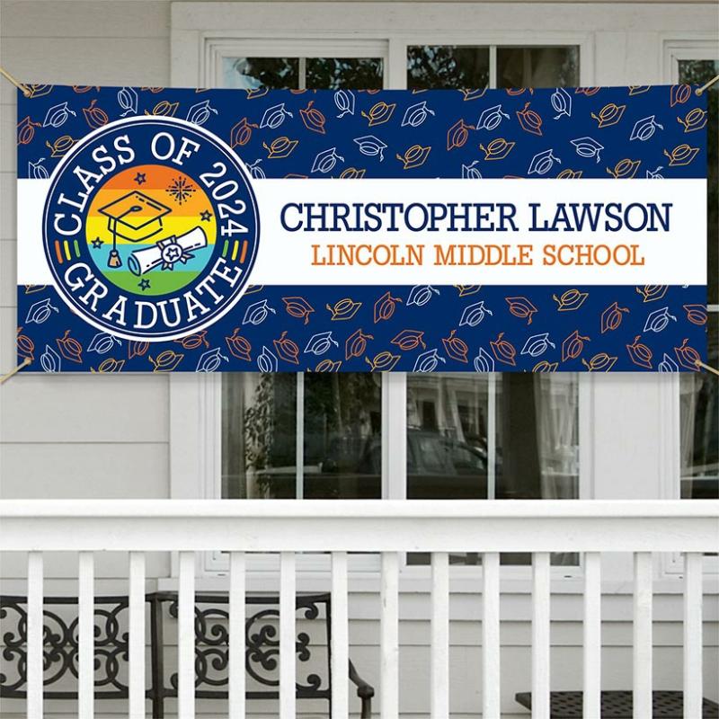 Outdoor Decor | Personalized Grad House Banner Or Flag Garden & Outdoors Outdoor Decor