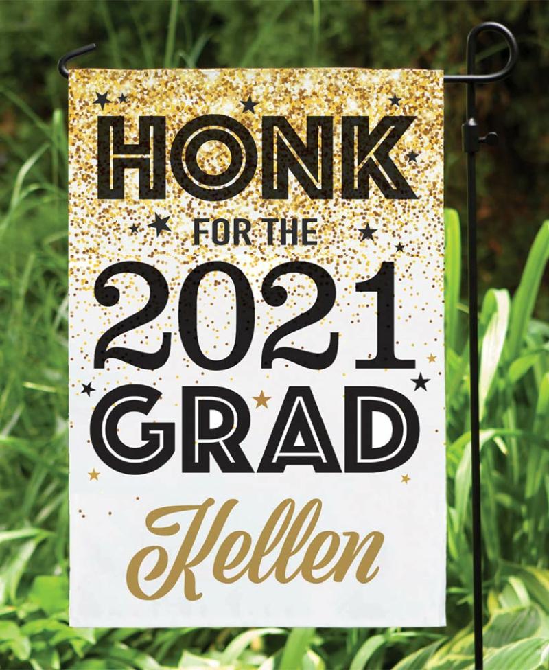 Outdoor Decor | Personalized Honk For Grad Garden Flag Or Banner Garden & Outdoors Garden Accents