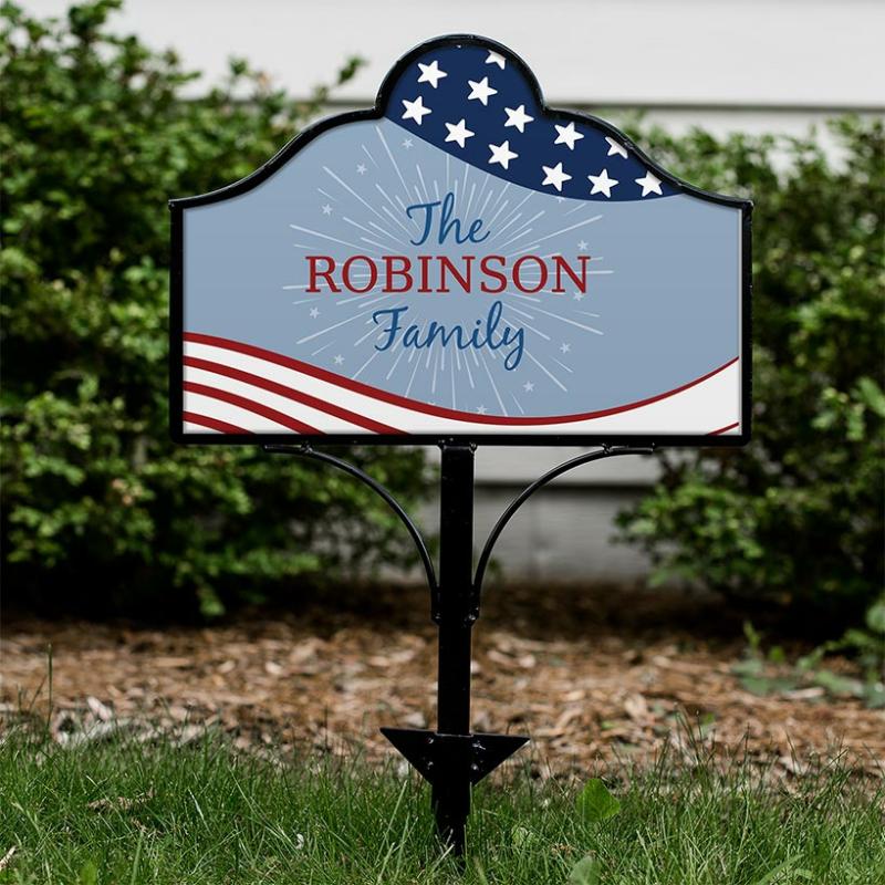 Outdoor Decor | Personalized Patriotic Magnet Yard Sign Garden & Outdoors Outdoor Decor