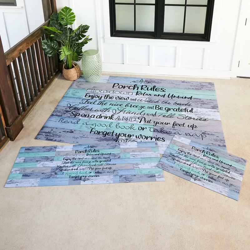 Outdoor Decor | Porch Rules Indoor / Outdoor Rug Collection Garden & Outdoors Outdoor Decor