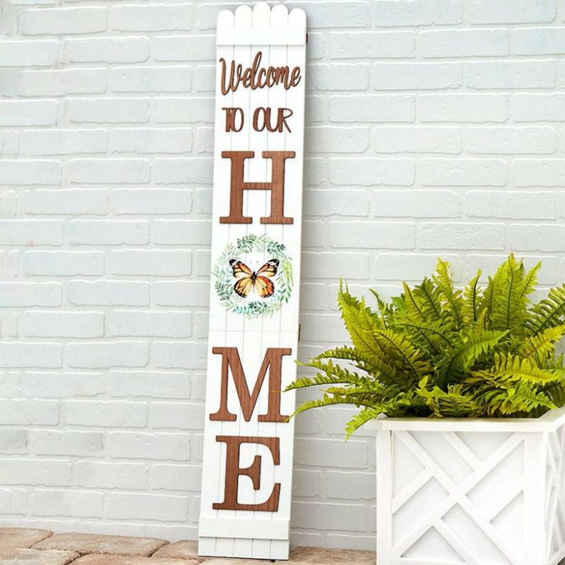 Outdoor Decor | Welcome To My Home Porch Leaner Garden & Outdoors Garden Accents