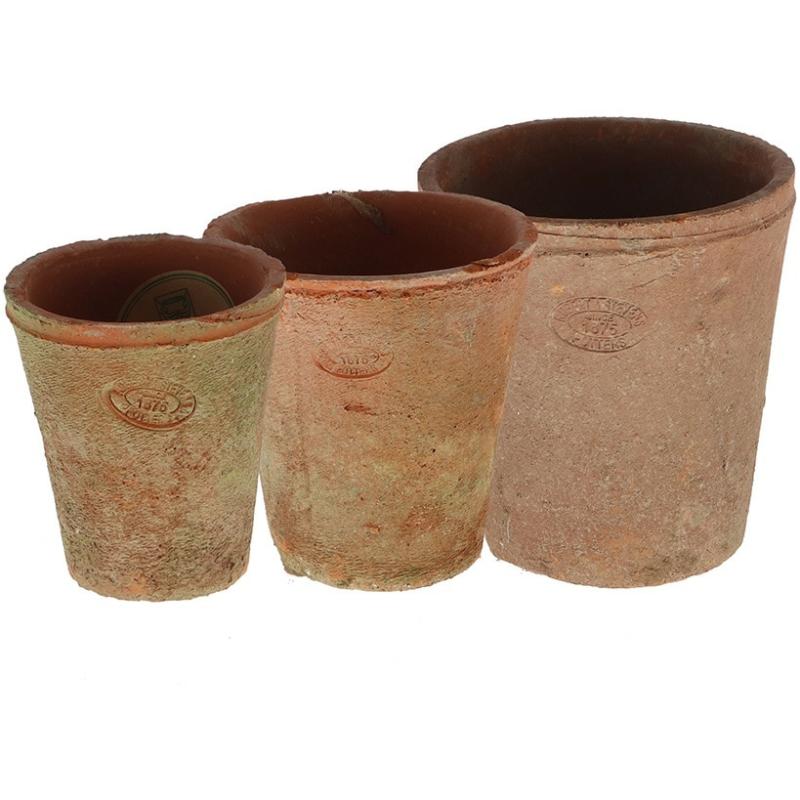 Planters & Gardening | Set Of 3 Aged Terra Cotta Flower Pots Garden & Outdoors Planters & Gardening