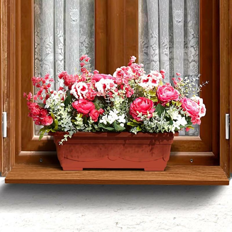 Planters & Gardening | Terracotta-Style Window Box Planter Garden & Outdoors Planters & Gardening