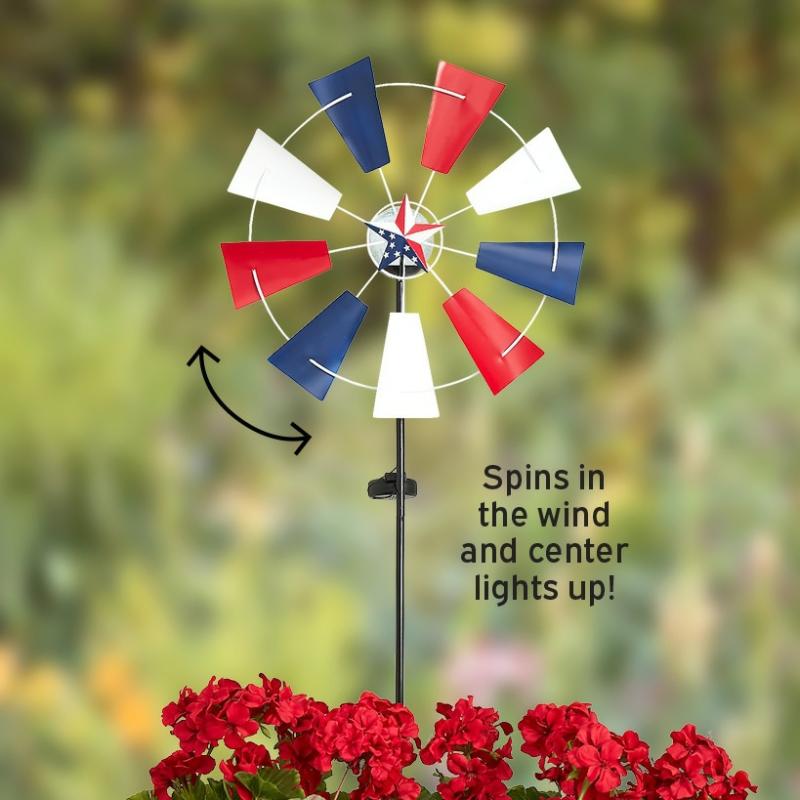 Solar & Outdoor Lighting | Americana Solar Wind Spinner Garden & Outdoors Garden Accents