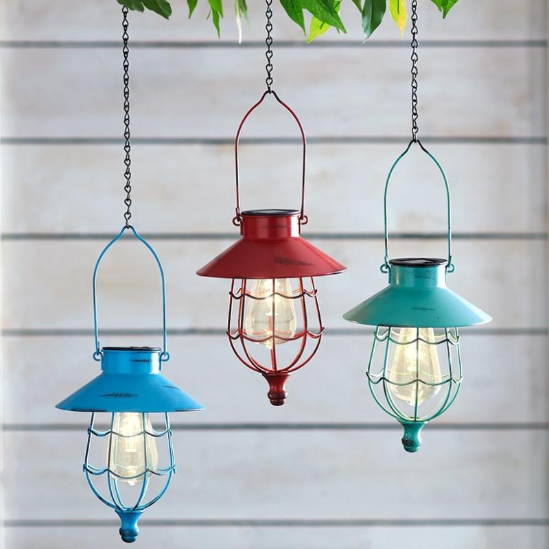 Solar & Outdoor Lighting | Hanging Solar Lanterns Garden & Outdoors Blue