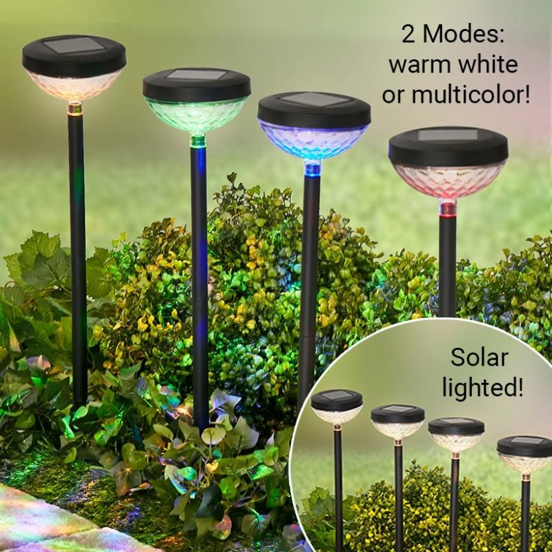 Solar & Outdoor Lighting | Set Of 4 Solar Pathway Lights Garden & Outdoors Solar & Outdoor Lighting