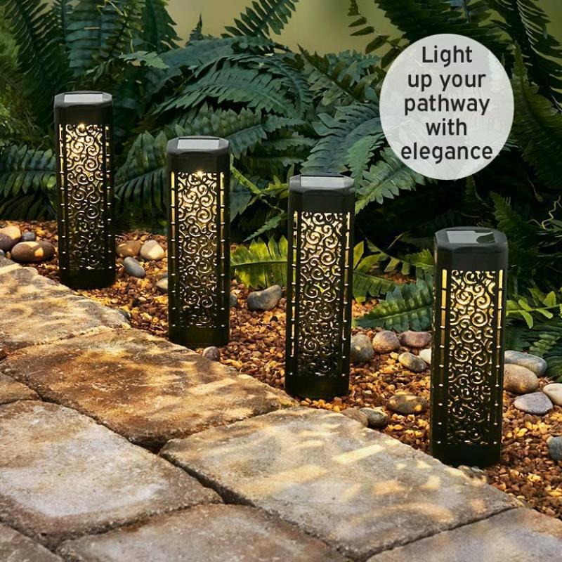 Solar & Outdoor Lighting | Set Of 4 Solar Stake Path Light Garden & Outdoors Solar & Outdoor Lighting