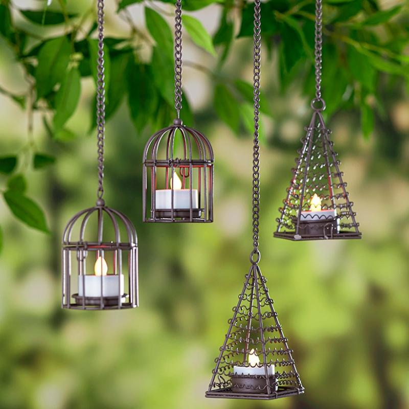 Solar & Outdoor Lighting | Sets Of 2 Solar Tea Light Danglers Garden & Outdoors Solar & Outdoor Lighting