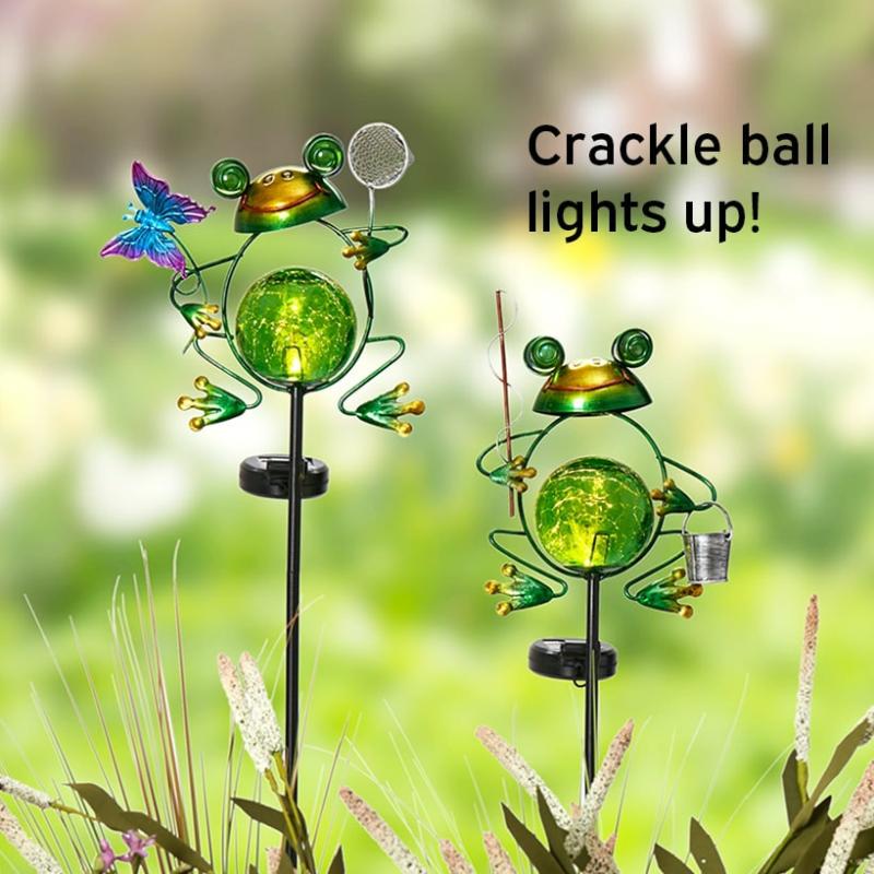 Solar & Outdoor Lighting | Solar Frog Stakes Garden & Outdoors Garden Accents