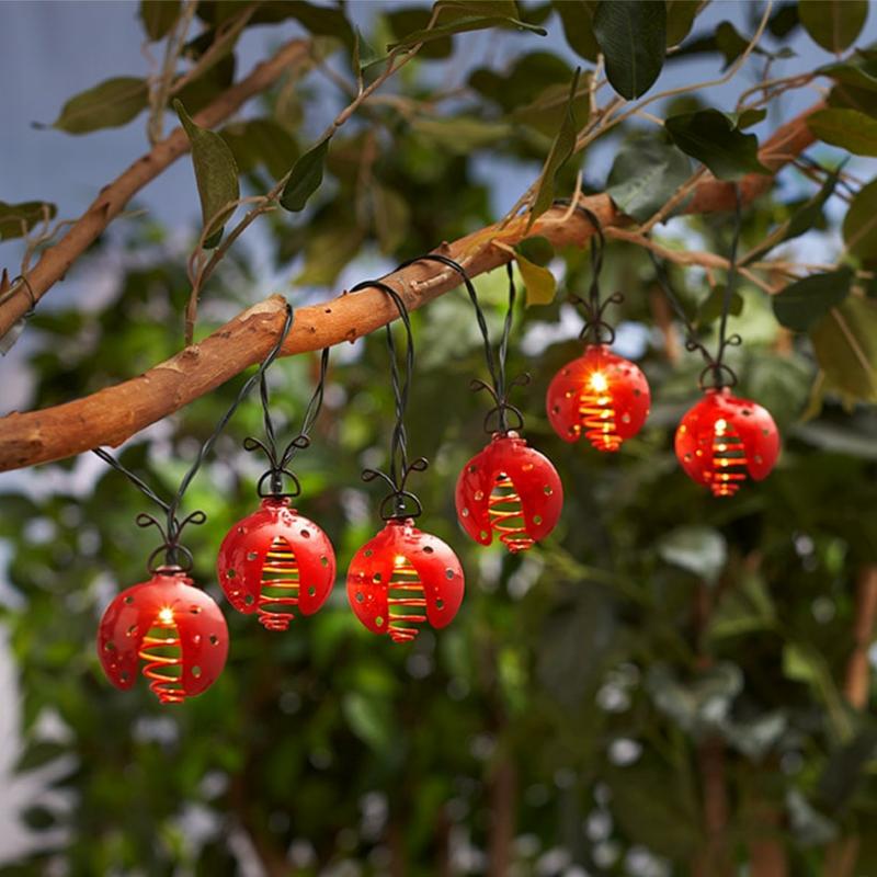 Solar & Outdoor Lighting | Solar Ladybug Or Bee String Lights Garden & Outdoors Solar & Outdoor Lighting