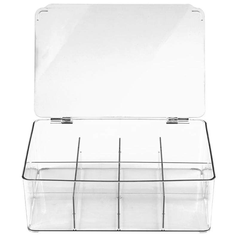 Storage & Organization | Clear 4-Compartment Storage Container Kitchen & Dining Storage & Organization