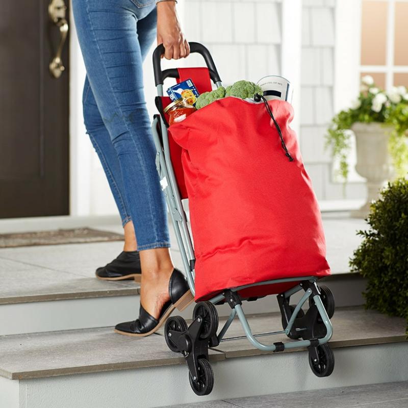 Totes & Carriers | 6-Wheel Shopping Cart With Seat Kitchen & Dining Totes & Carriers