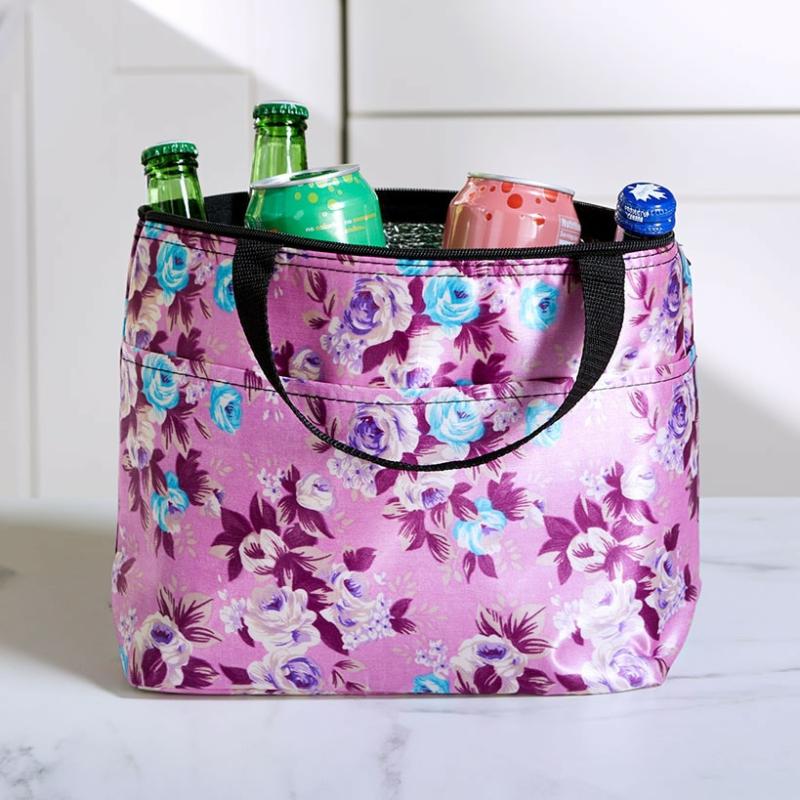 Totes & Carriers | Insulated Floral Tote Bag Kitchen & Dining Totes & Carriers