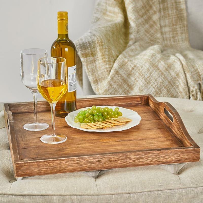 Dinnerware & Serveware | Wooden Ottoman Trays Dinnerware & Serveware Dinnerware & Serveware