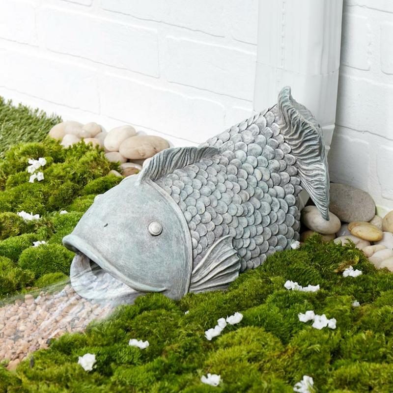 Garden Accents | Fish Down Spout Cover Garden & Outdoors Garden Accents