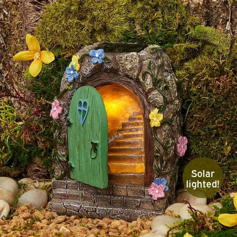 Garden Accents | Solar Fairy Door Garden & Outdoors Garden Accents