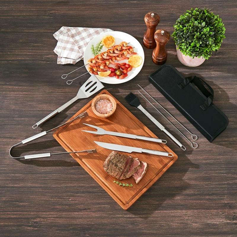 Outdoor Bbq & Grill | 10-Pc. Bbq Utensil Kit Kitchen & Dining Outdoor Bbq & Grill