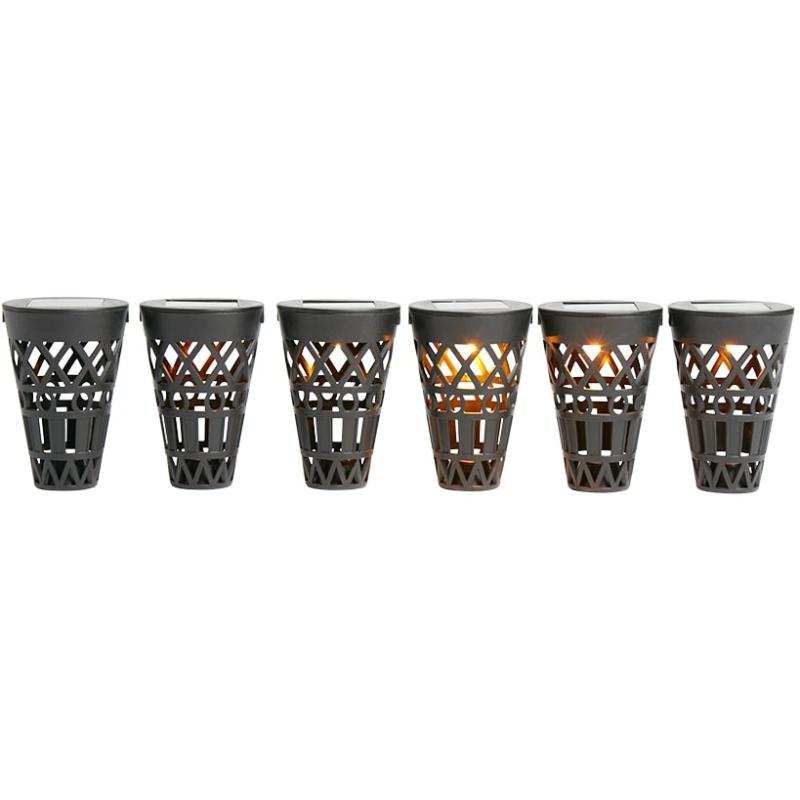 Garden Accents | Set Of 6 Solar Torches With Hanging And Garden Stake Feature Garden & Outdoors Garden Accents