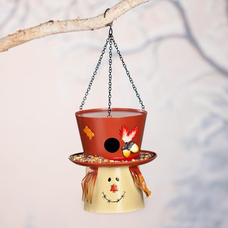 Outdoor Decor | Scarecrow Or Snowman Birdhouses Garden & Outdoors Garden Accents