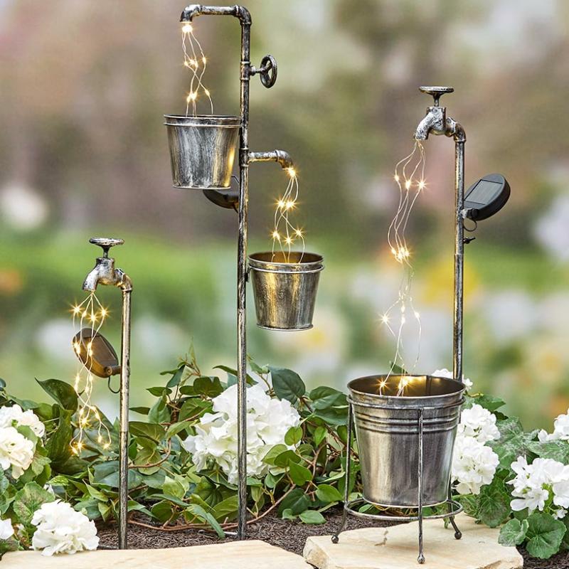 Outdoor Decor | Solar Faucet Water Light Collection Garden & Outdoors Garden Accents