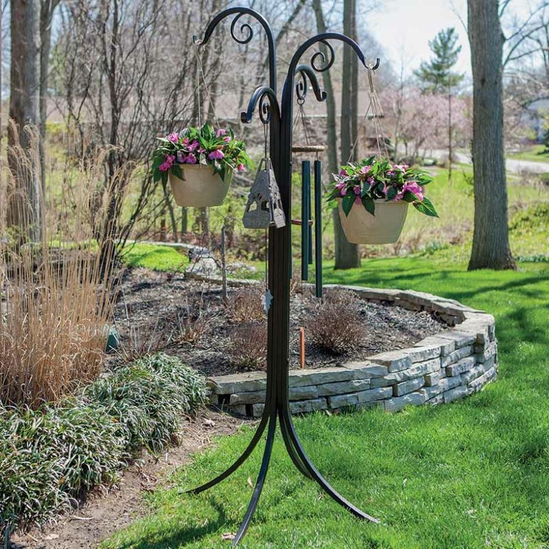 Planters & Gardening | 4-Way 72" Scroll Basket Hanger Garden & Outdoors Outdoor Decor