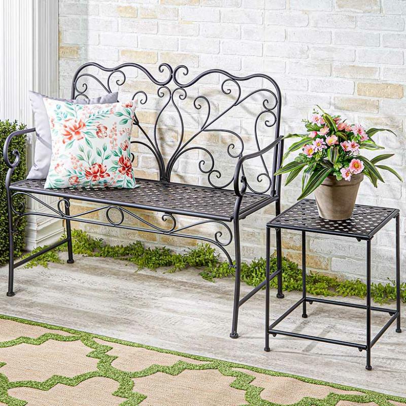 Outdoor Furniture | Metal Scrolled Table Or Bench Garden & Outdoors Outdoor Furniture