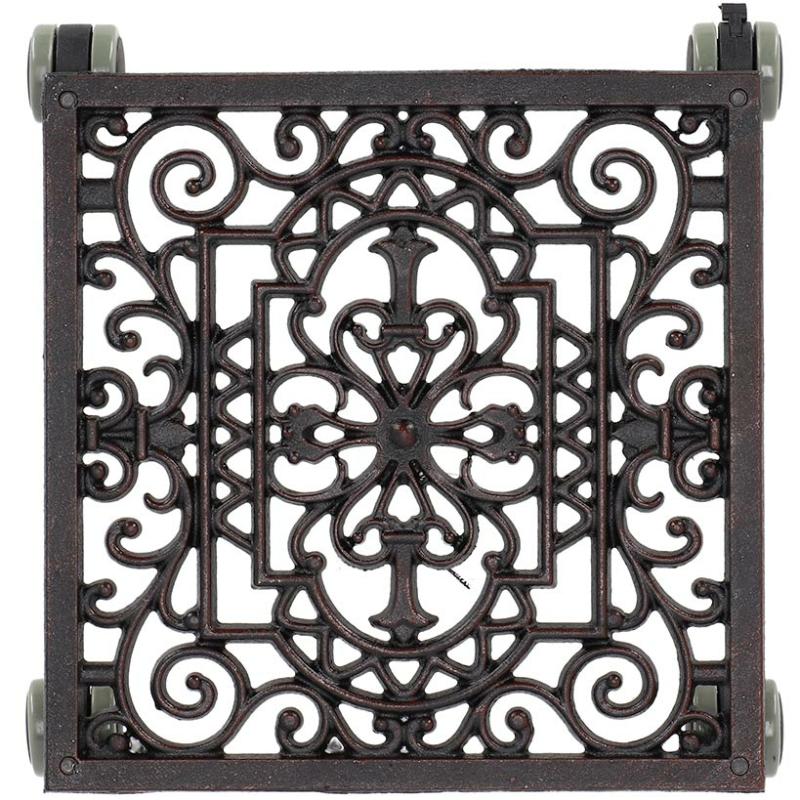 Planters & Gardening | Antique Rust Square Filigree Plant Trolley Garden & Outdoors Planters & Gardening